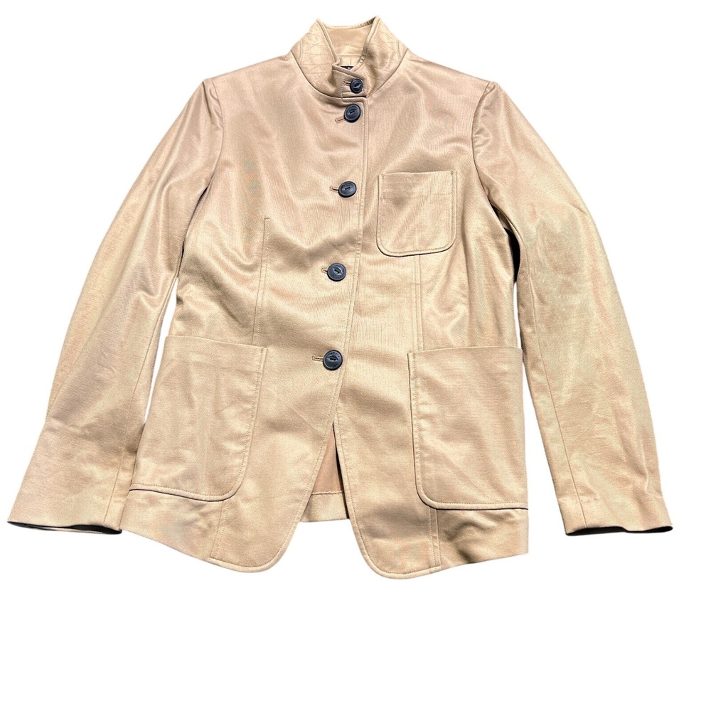 Rag & Bone Sid Cotton Pique Blazer Jacket Camel Tan Women's Sz 2‎